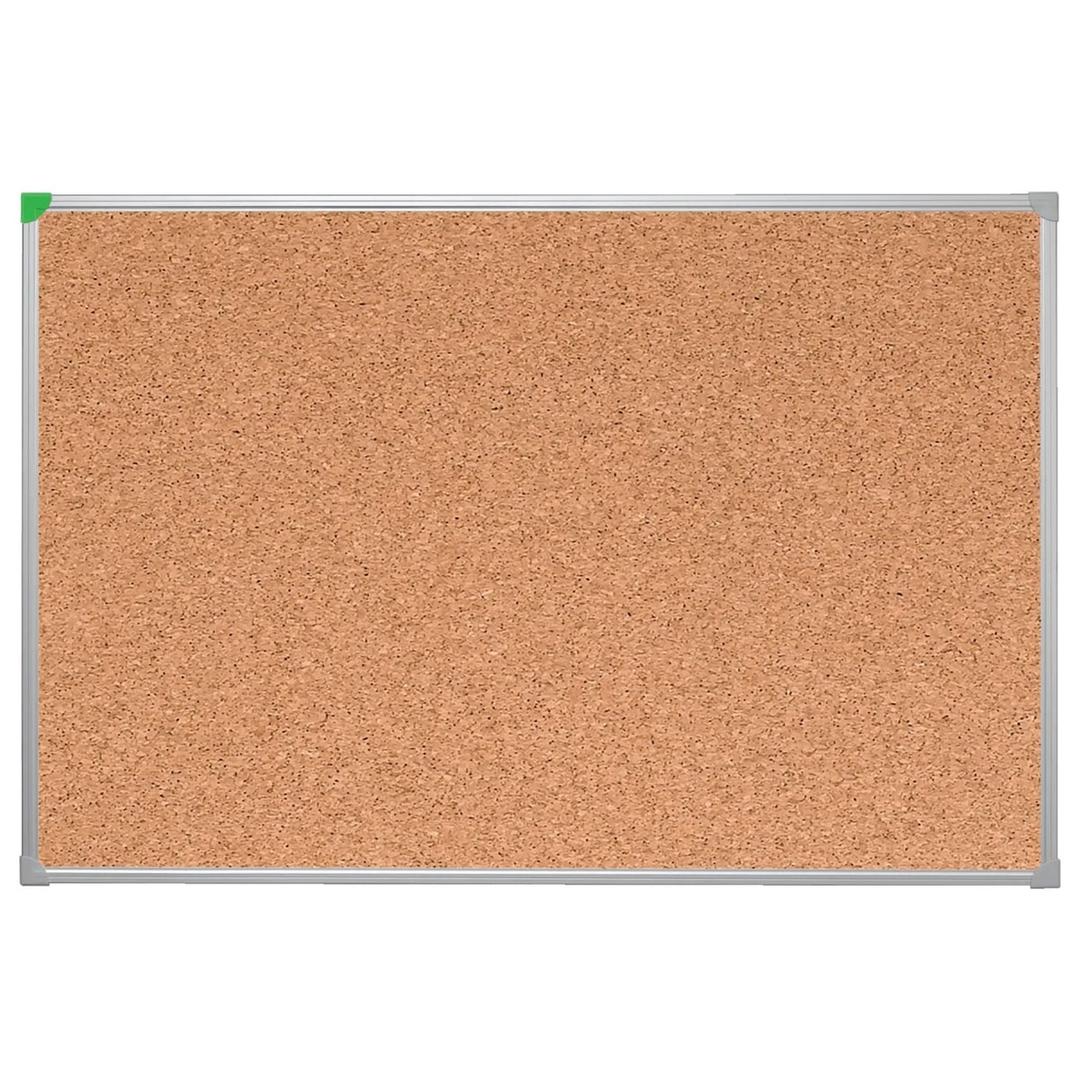 Tableau en liège FRANKEN U-Act!Line à cadre aluminium, 800 x 600 mm, de face