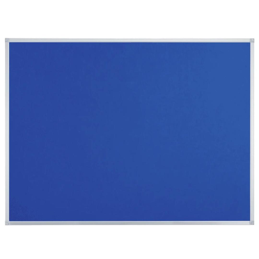 Tableau feutrine FRANKEN X-tra!Line bleu à cadre aluminium, 900 x 600 mm, surface en feutre