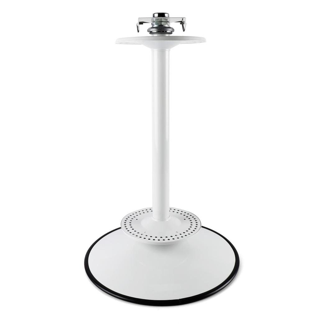 Pupitre de table rotatif djois Rotor en métal gris, vide, sur socle rond