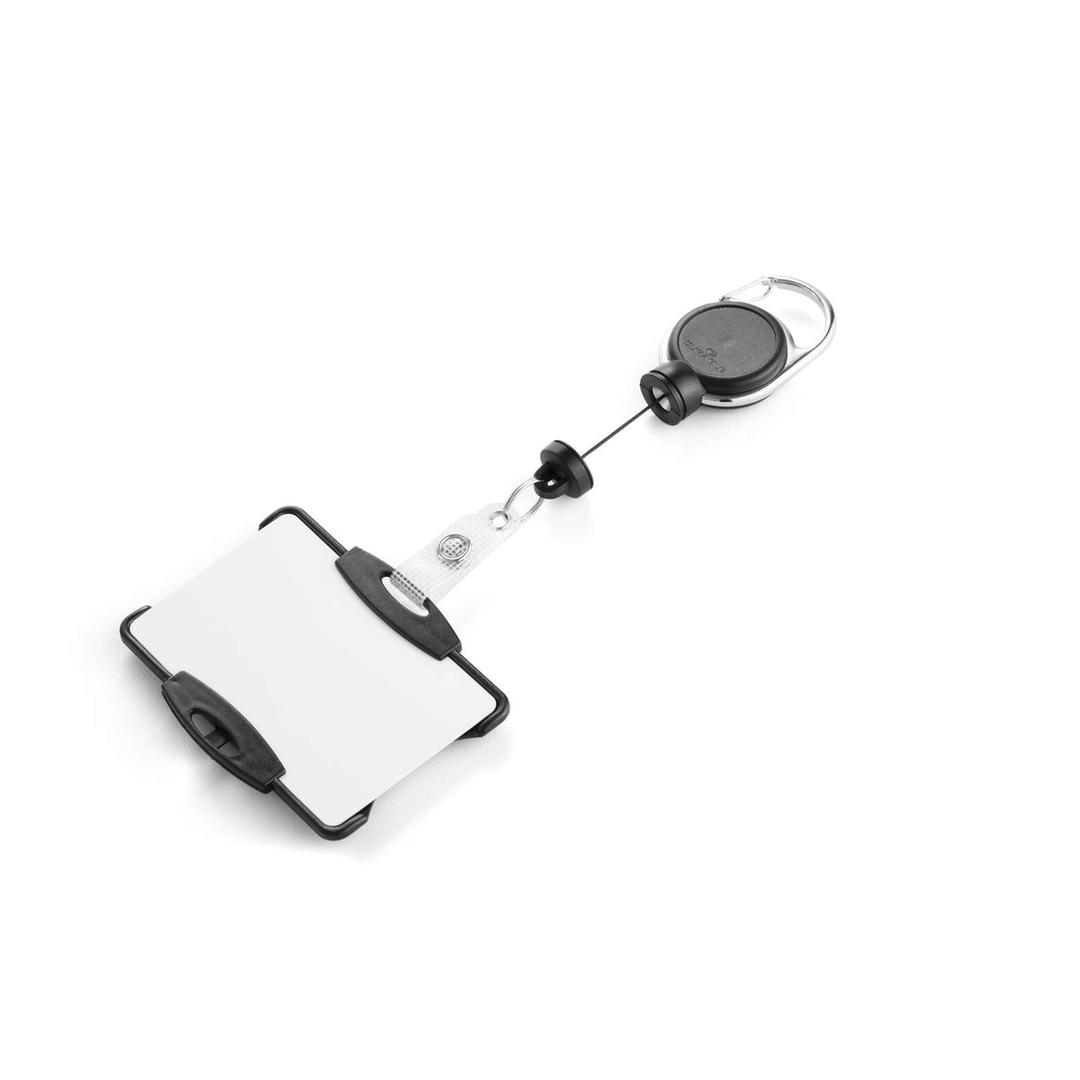 Porte badge DURABLE avec enrouleur EXTRA STRONG à mousqueton