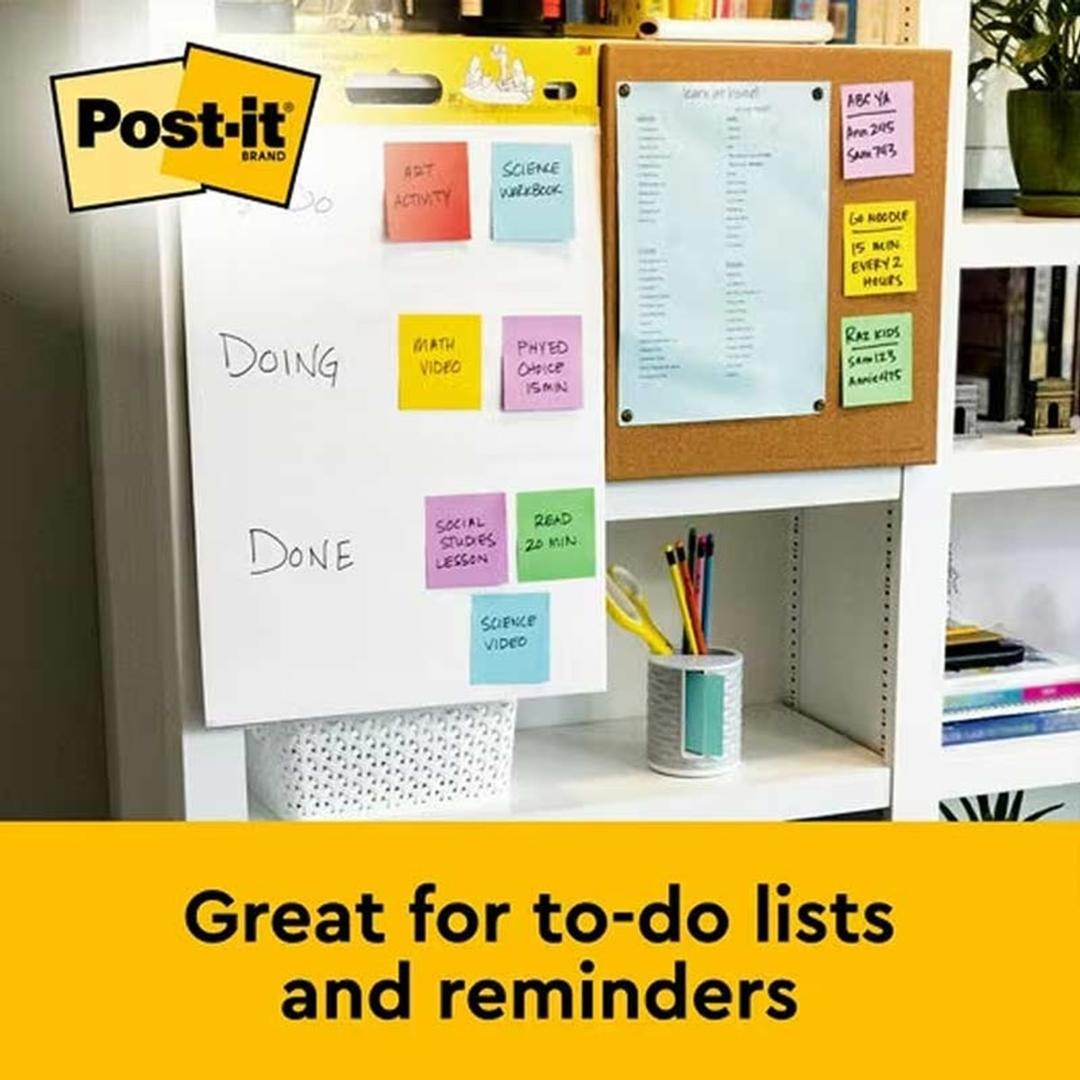 Feuilles Post-it Wall Pad collées au mur en réunion