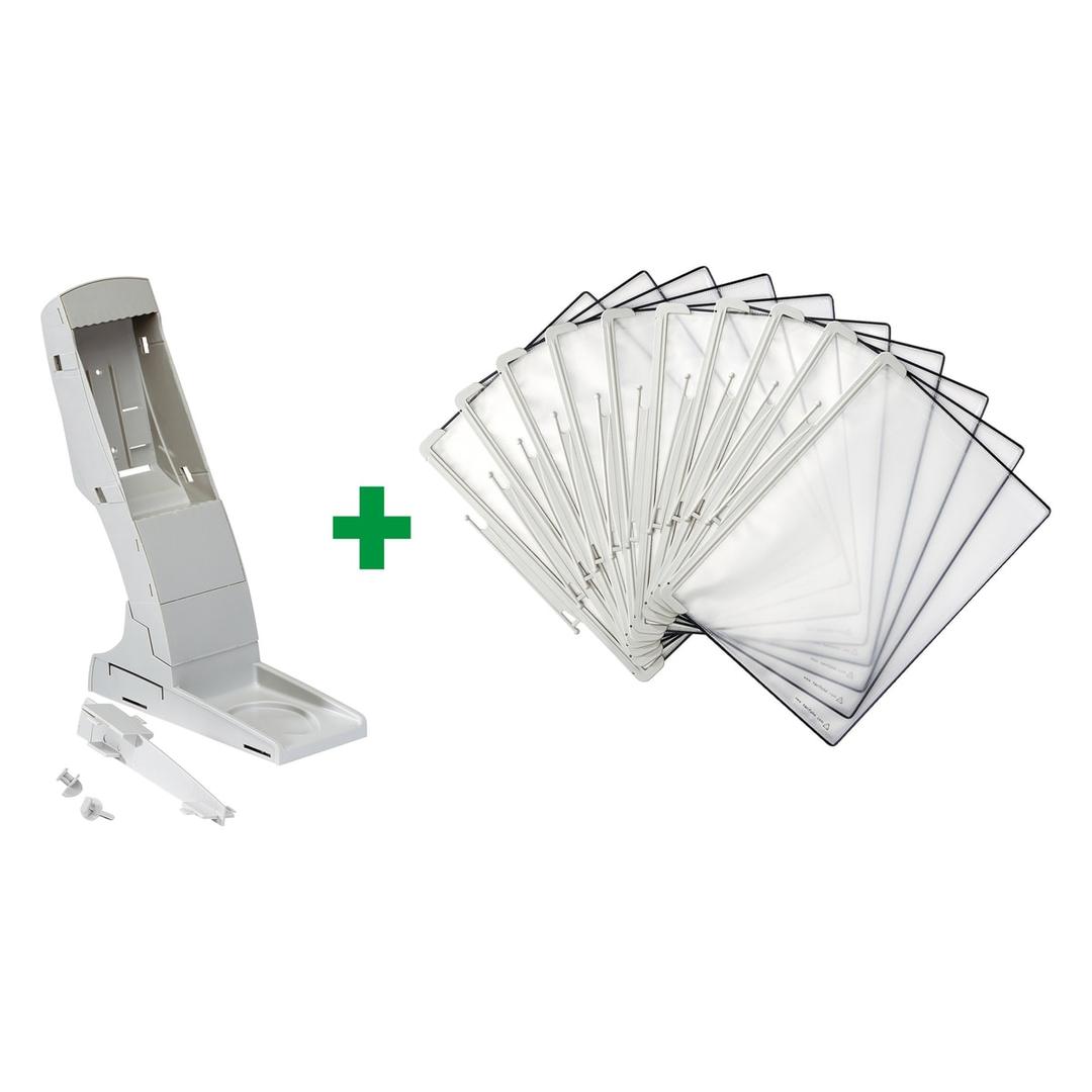 Kit d'extension djois Design : module socle et colonne plus 10 poches A4 grises