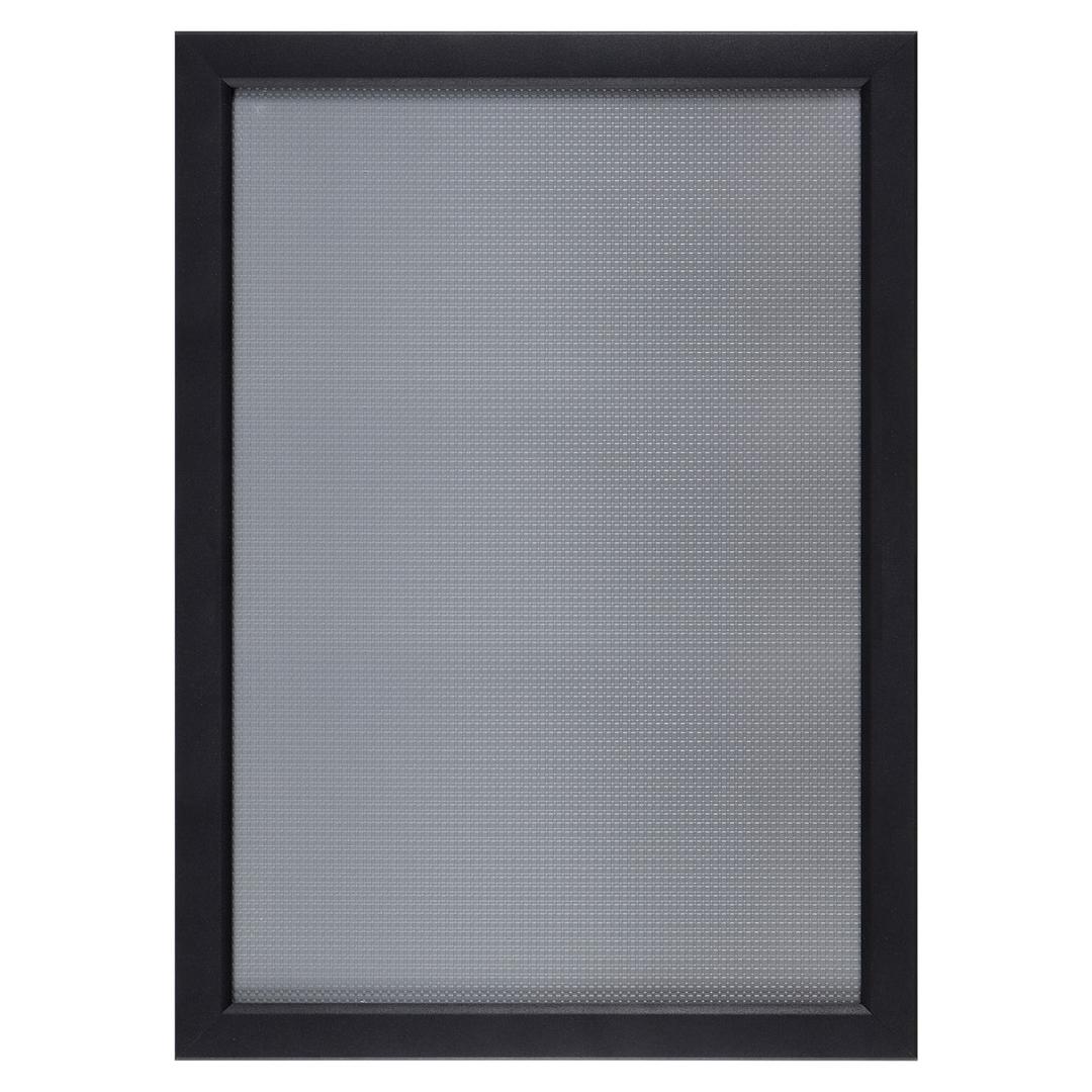 Porte affiche EUROPEL Premium+ A3, profilé aluminium noir mat de 25 mm