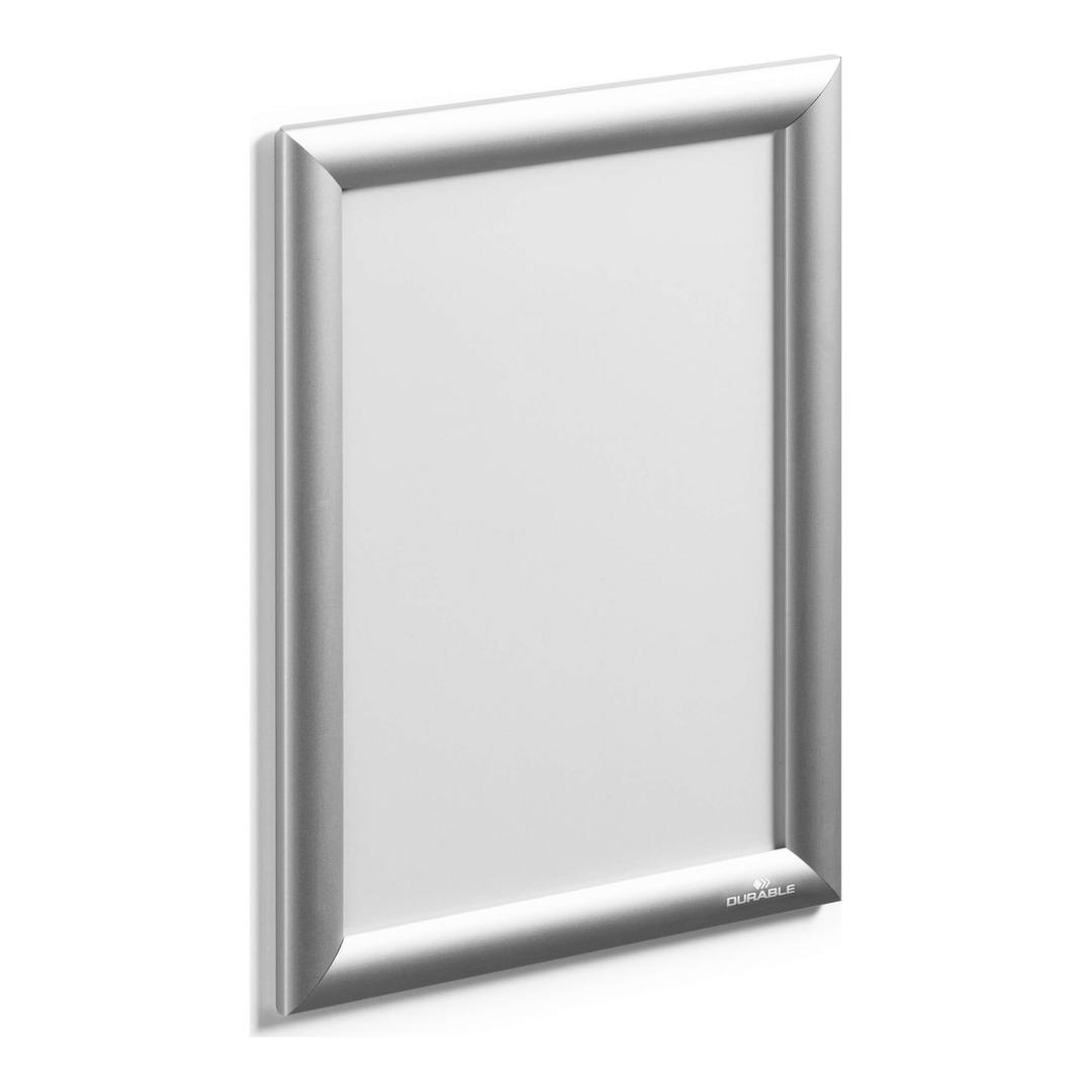 Porte affiche clipsable DURABLE A4 à profilé aluminium argent de 25 mm