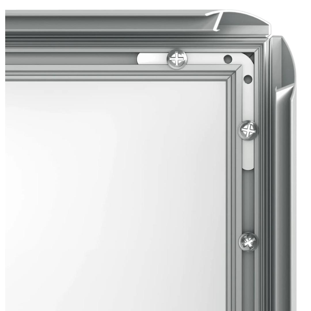 Angle en onglet et profilés ouverts du porte affiche FRANKEN X-tra!Line