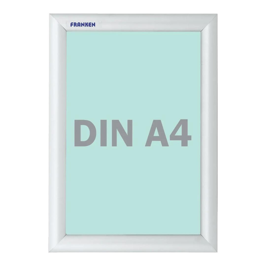 Porte affiche FRANKEN classé B1 A4 à profilé aluminium argent de 25 mm