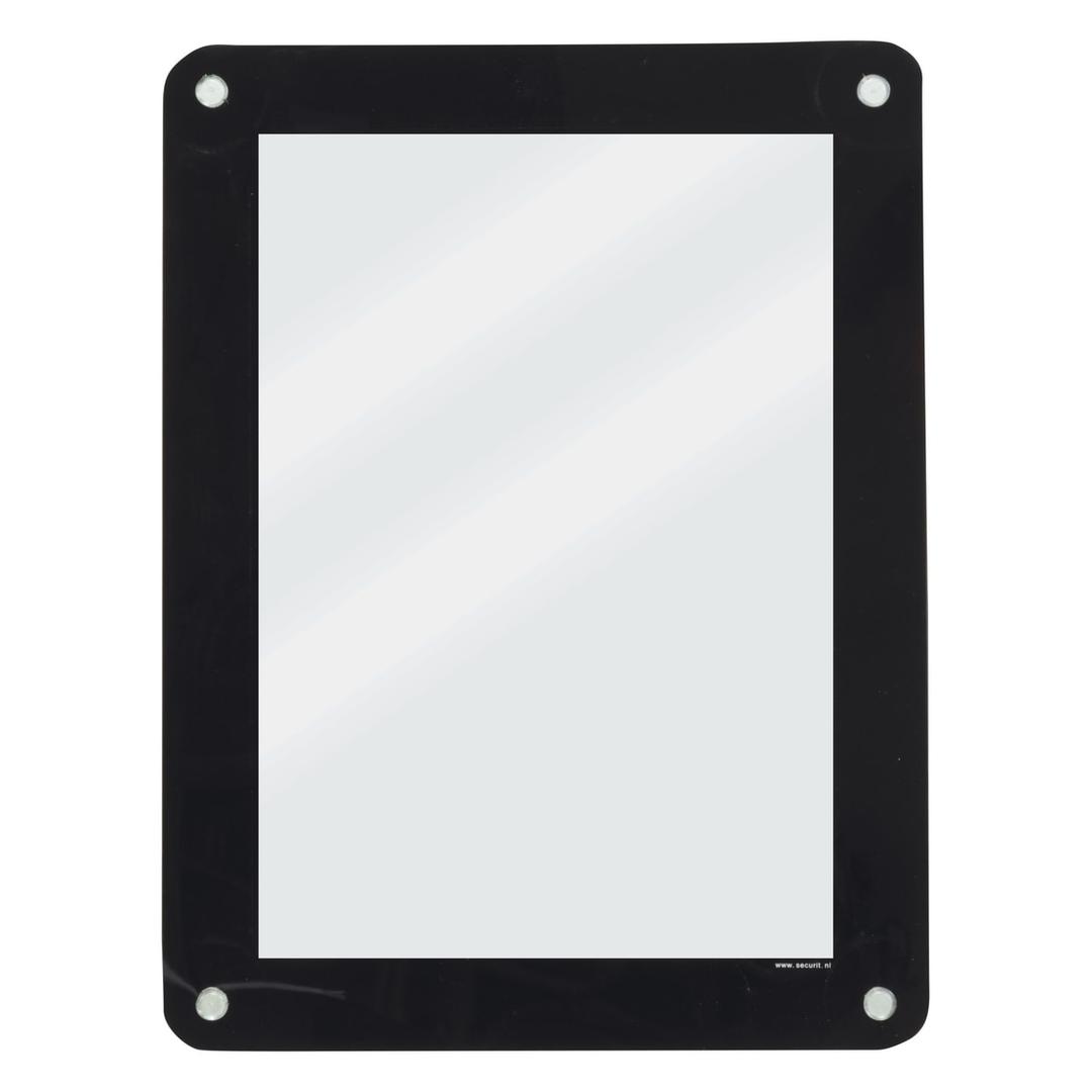 Porte affiche de vitrine Securit, vue de face