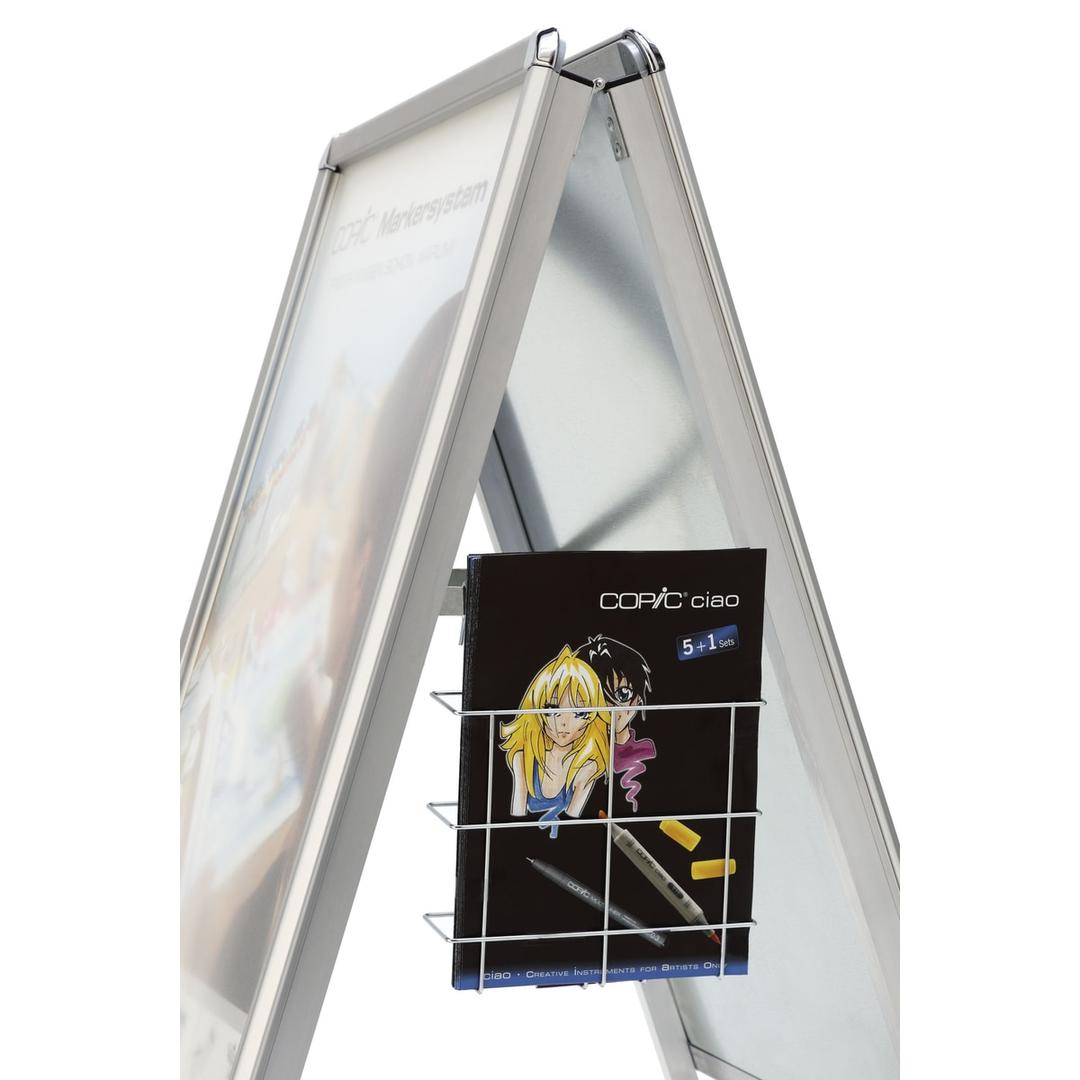 Stop-trottoir magnetoplan SP avec un panier à prospectus