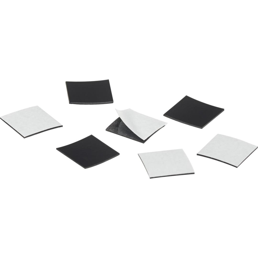 Pastilles magnétiques adhésives Takkis magnetoplan, face noire et film de protection blanc