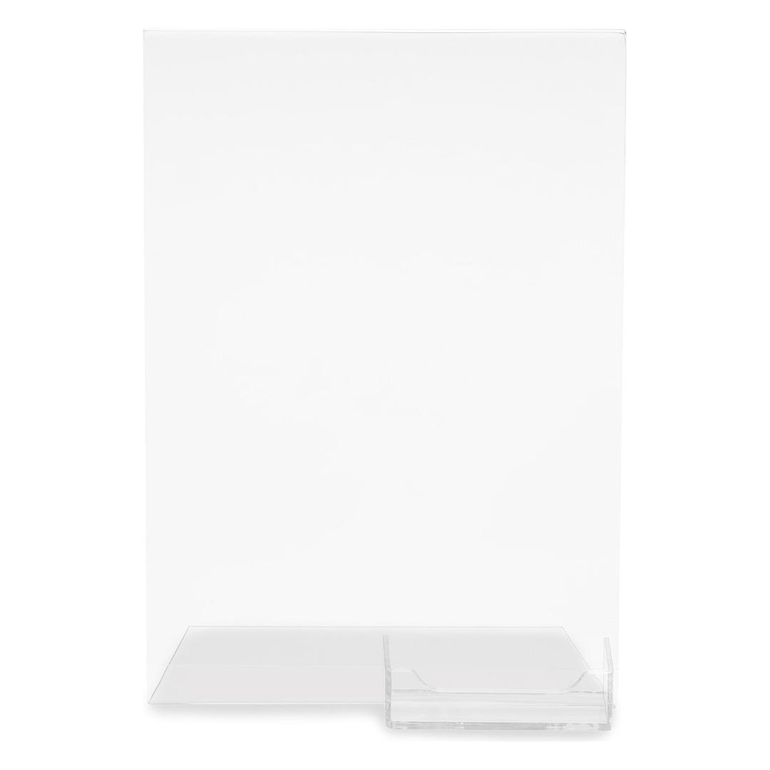 Présentoir de table deflecto A4 avec porte-cartes de visite, vide