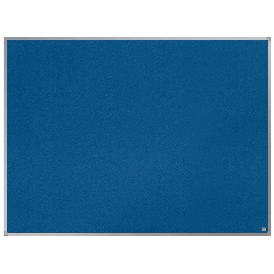 Tableau feutrine nobo Essence bleu à cadre aluminium, 1 200 x 900 mm, de face