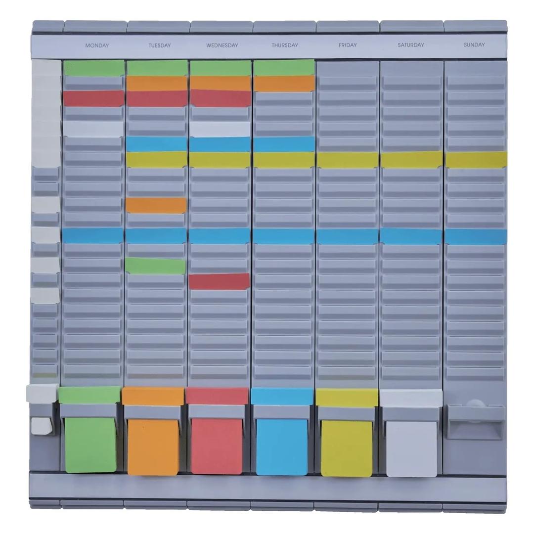 Planning fiche T FRANKEN OfficePlaner PV1020 garni de fiches de couleur