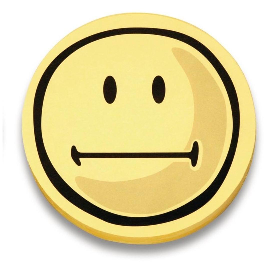 Smiley d'évaluation magnetoplan jaune, visage neutre