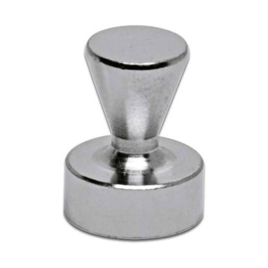 Aimant quille néodyme MAUL de 12 mm à coiffe en acier argent clair