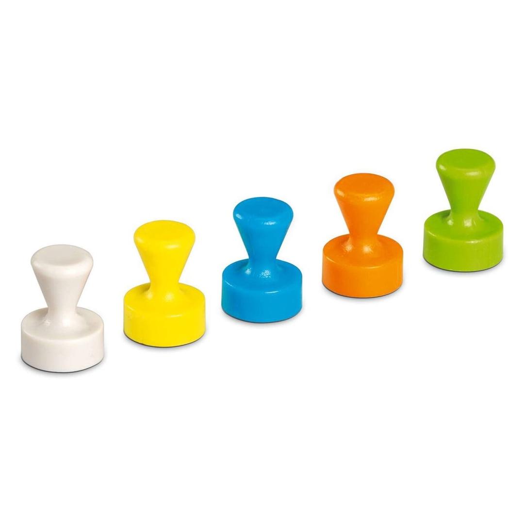 Aimants quilles néodyme MAUL à coiffe plastique en couleurs assorties