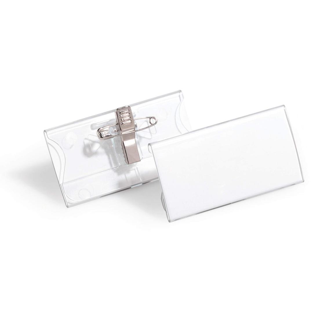 Porte badge acrylique DURABLE avec sa pince combinée