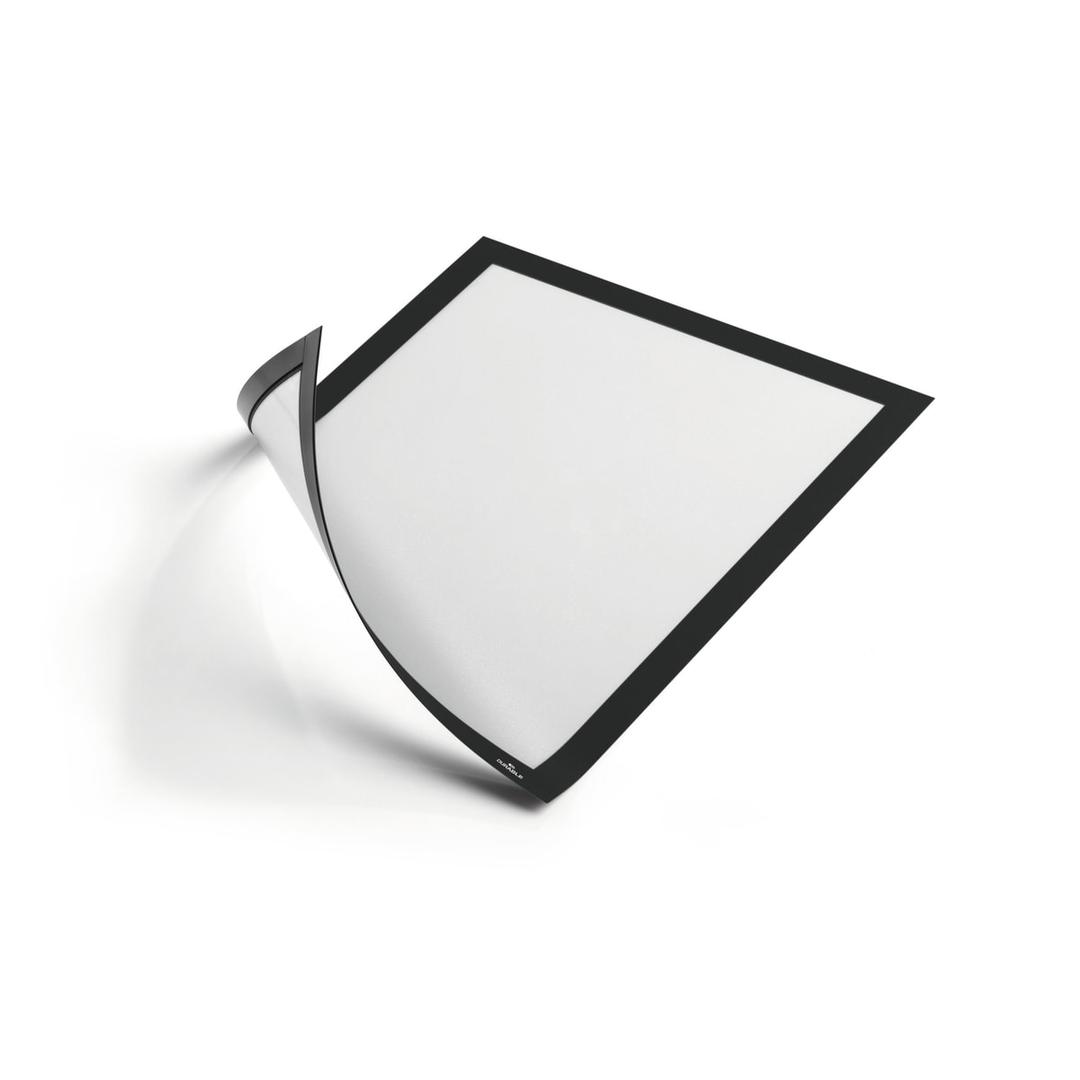 Cadre magnétique DURABLE DURAFRAME MAGNETIC A4 noir, vide, de face