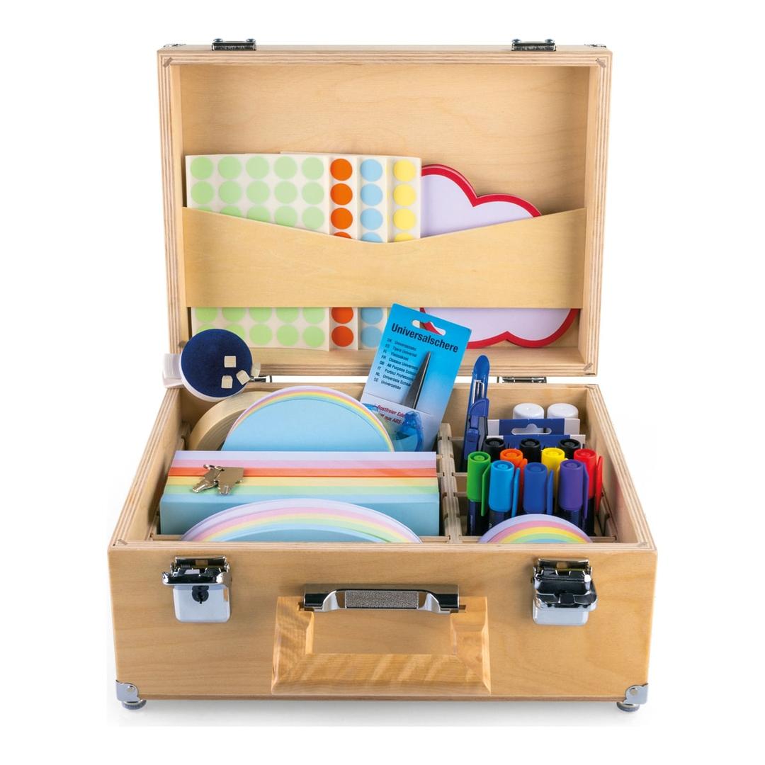 Mallette de modération Wood Series magnetoplan en bouleau, ouverte