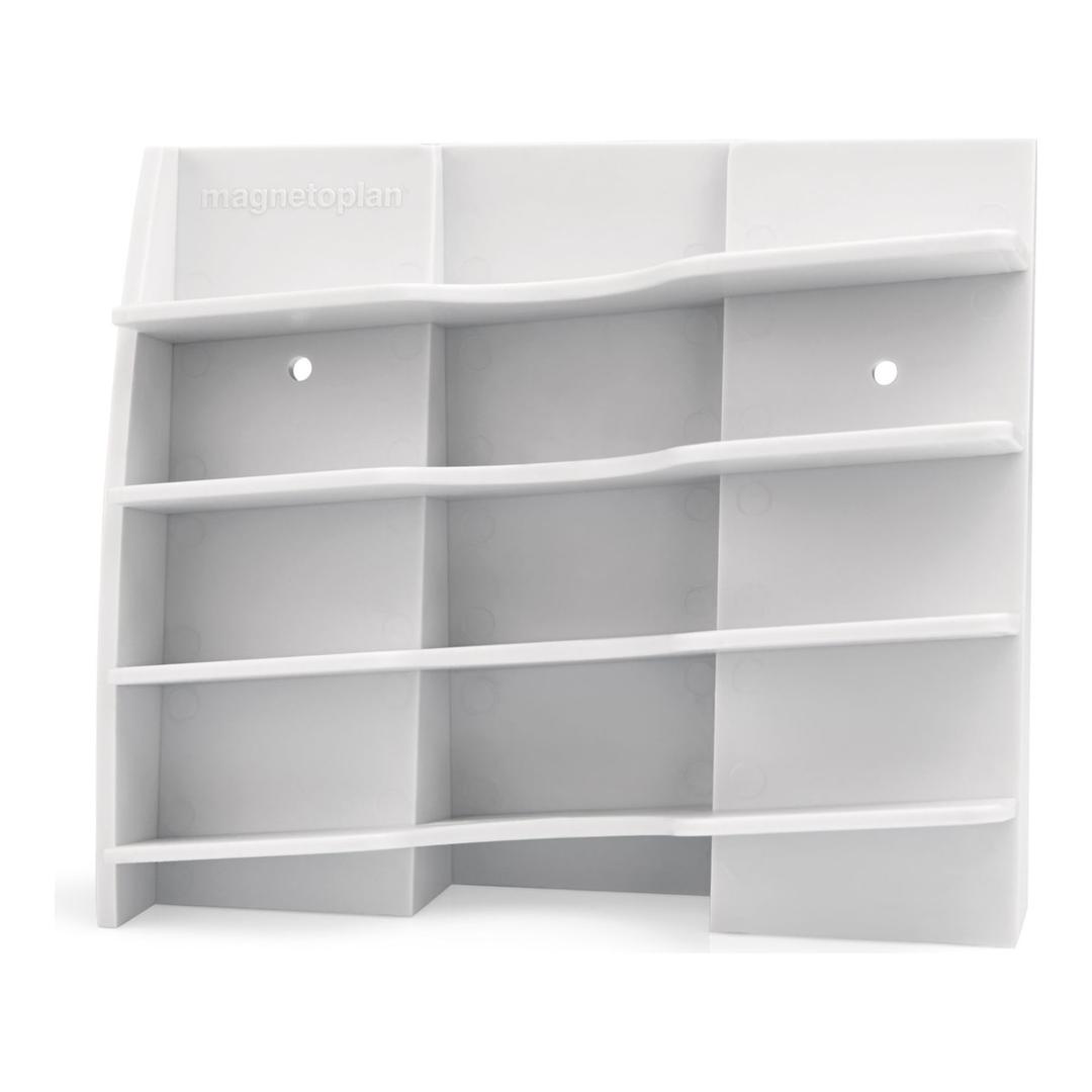 Porte marqueur magnetoplan garni sur un tableau blanc