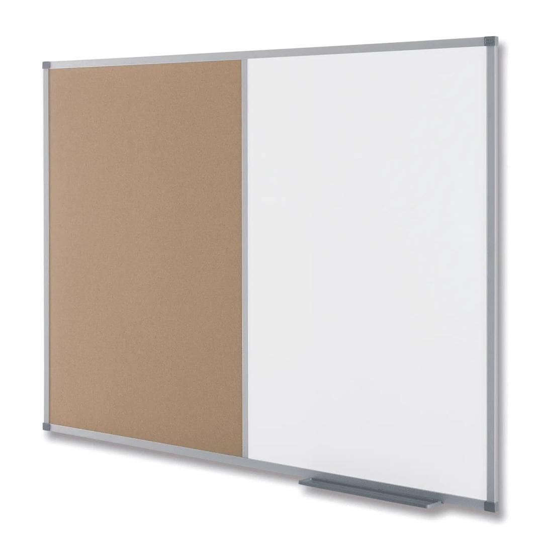 Tableau mixte nobo Classic blanc et liège vu de trois quarts