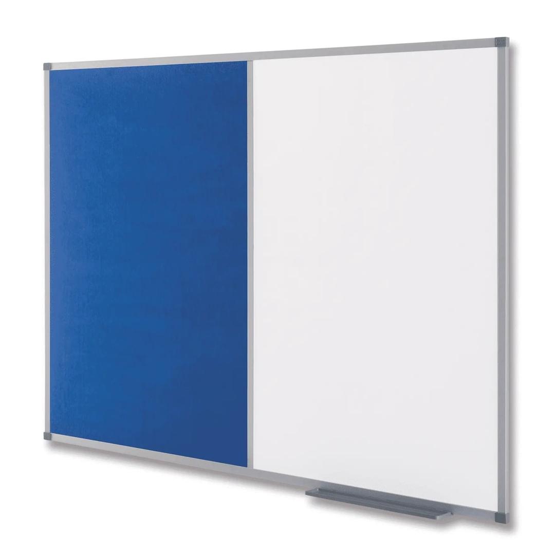 Tableau mixte nobo Classic blanc et feutre bleu vu de trois quarts