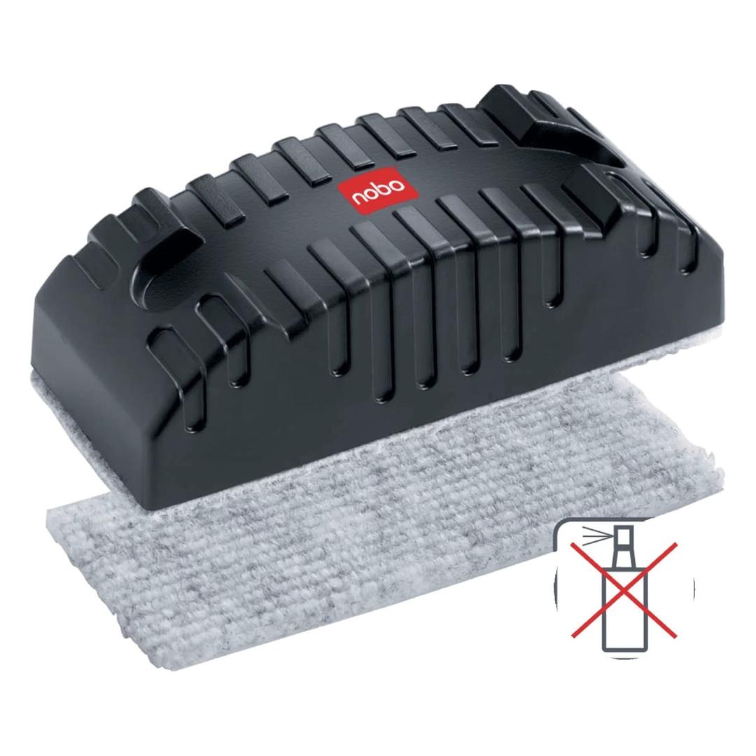 Brosse tableau blanc magnétique nobo noire, feutre gris
