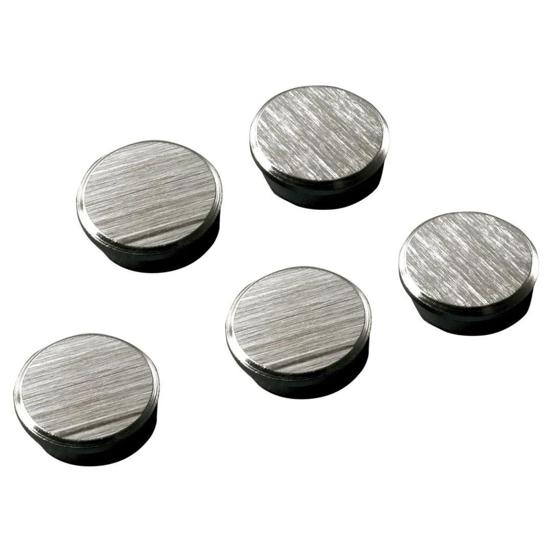 25 mm, 13 kg, lot de 5 Aimant chromé FRANKEN - Lot de cinq aimants chromés FRANKEN à capuchon brossé