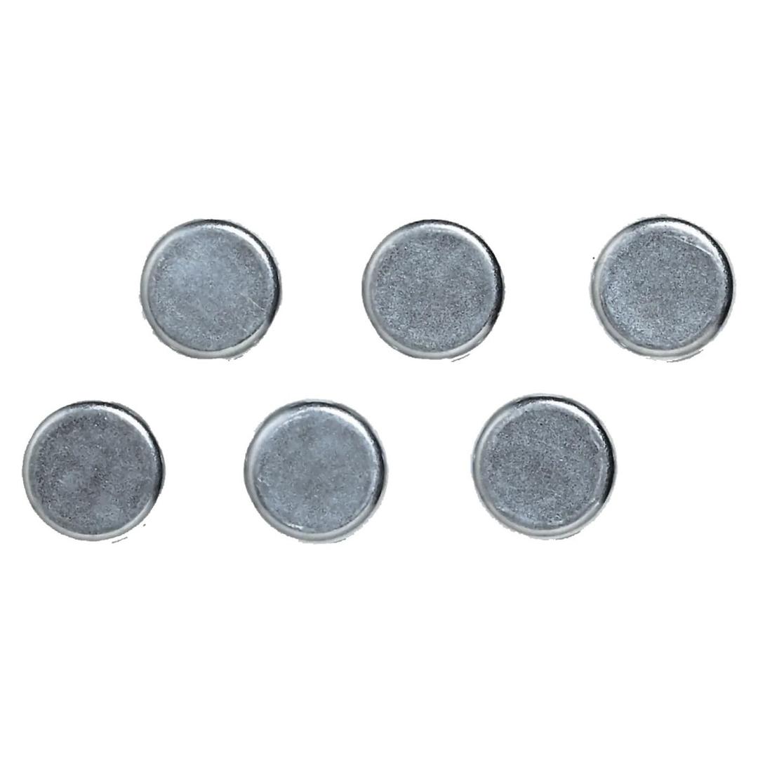 10 mm, 2 kg, lot de 6 Aimant chromé lisse FRANKEN - Six aimants ronds chromés lisses FRANKEN de 10 mm