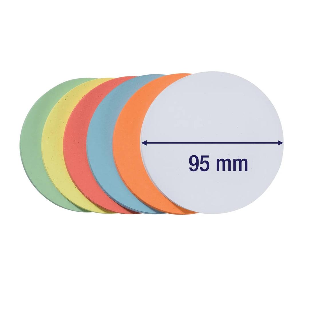 Ø 95 mm, paquet de 300, assorties Cartes de modération rondes autocollantes FRANKEN - Cote de la carte ronde autocollante FRANKEN, Ø 95 mm