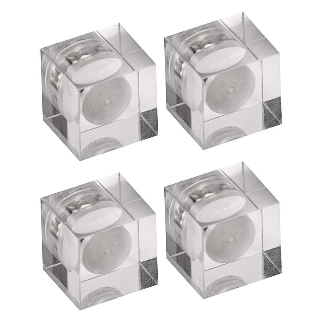 15 mm, 1,5 kg, lot de 4 Aimant néodyme cube acrylique MAUL - Quatre aimants néodyme cubes acryliques transparents MAUL