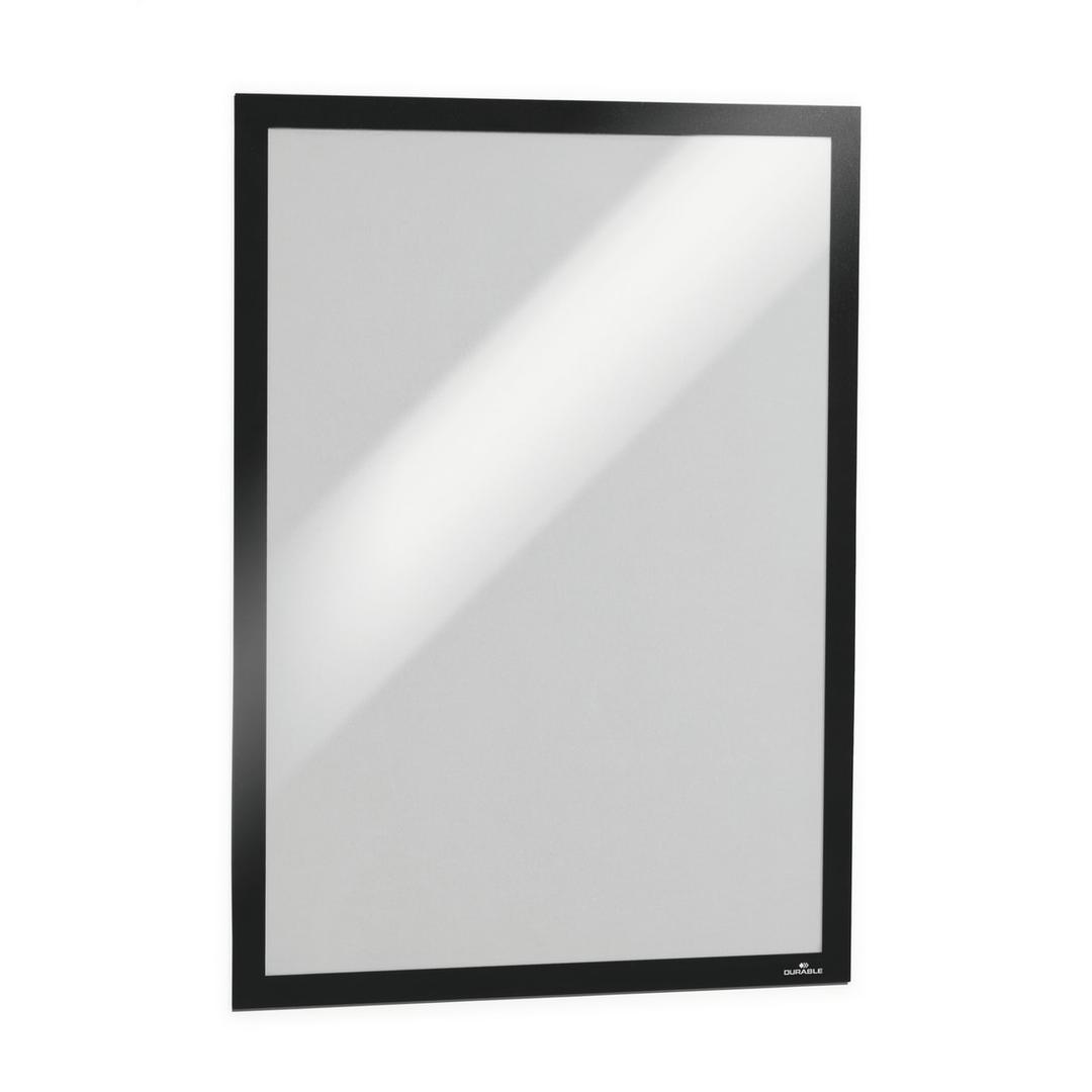 Cadre adhésif DURABLE DURAFRAME A3 noir, lot de 6, vide, de face