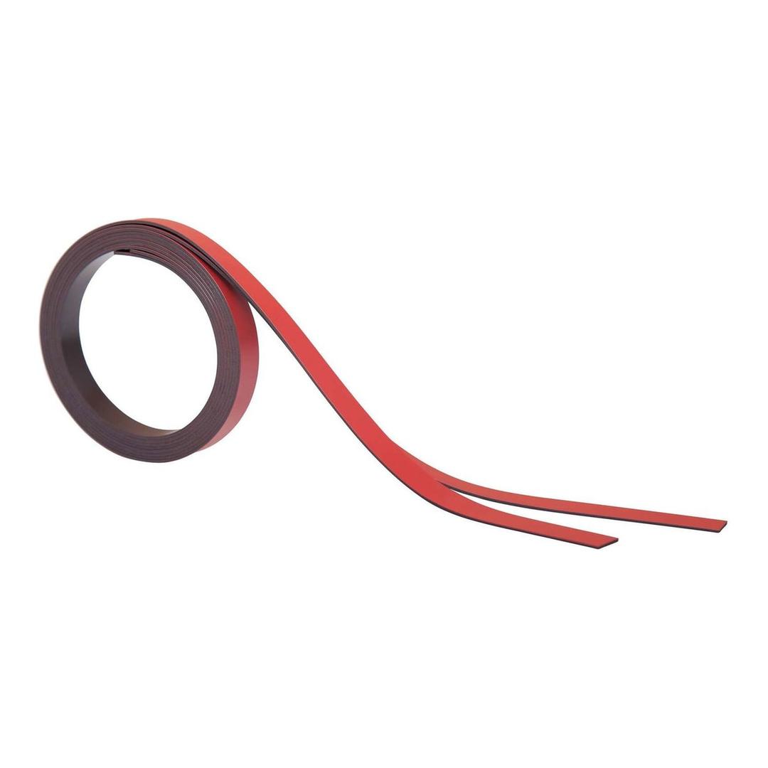 10 mm x 1 m, rouge, lot de 2 Bande magnétique colorée MAUL - Bandes magnétiques colorées MAUL rouges de 10 mm