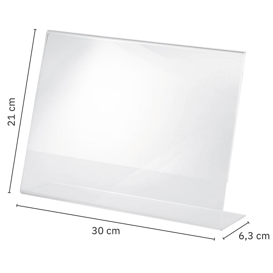 Cotes du présentoir de table sigel A4 paysage