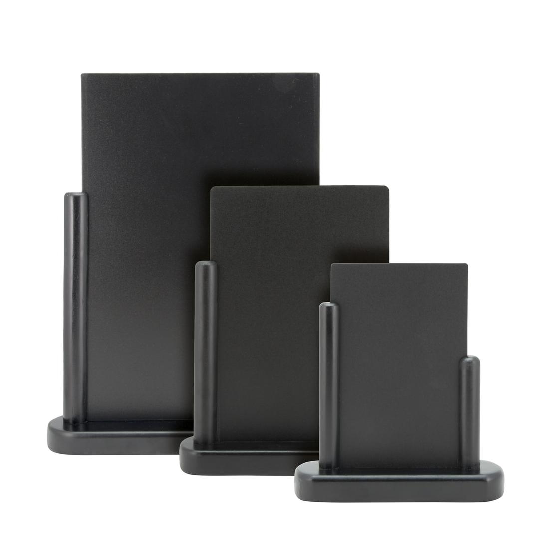 Ardoise de table ELEGANT Securit noir A4, les trois tailles