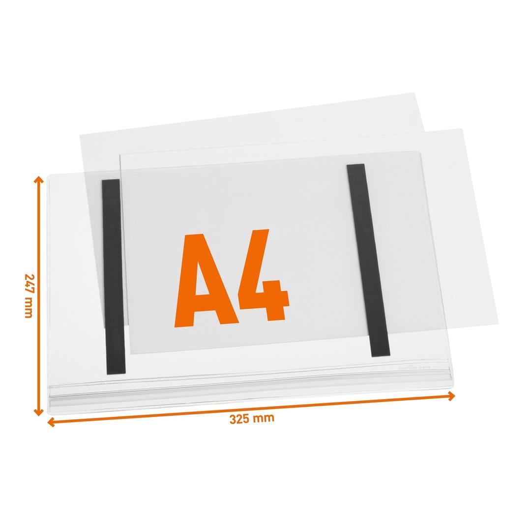 Cotes de la pochette d'affichage étanche magnétique DURABLE