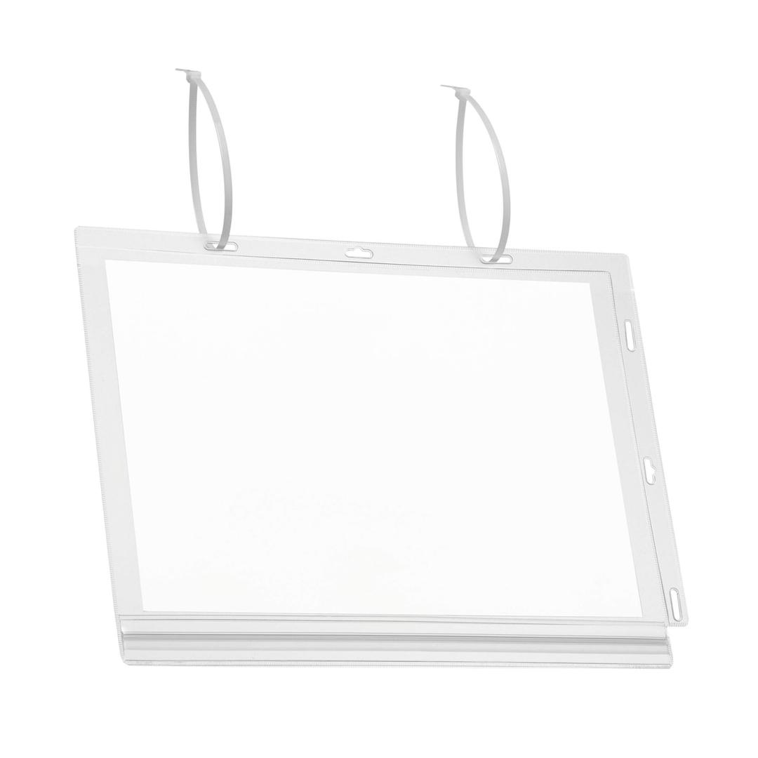 Pochette étanche DURABLE suspendue par ses serre-câbles, en paysage