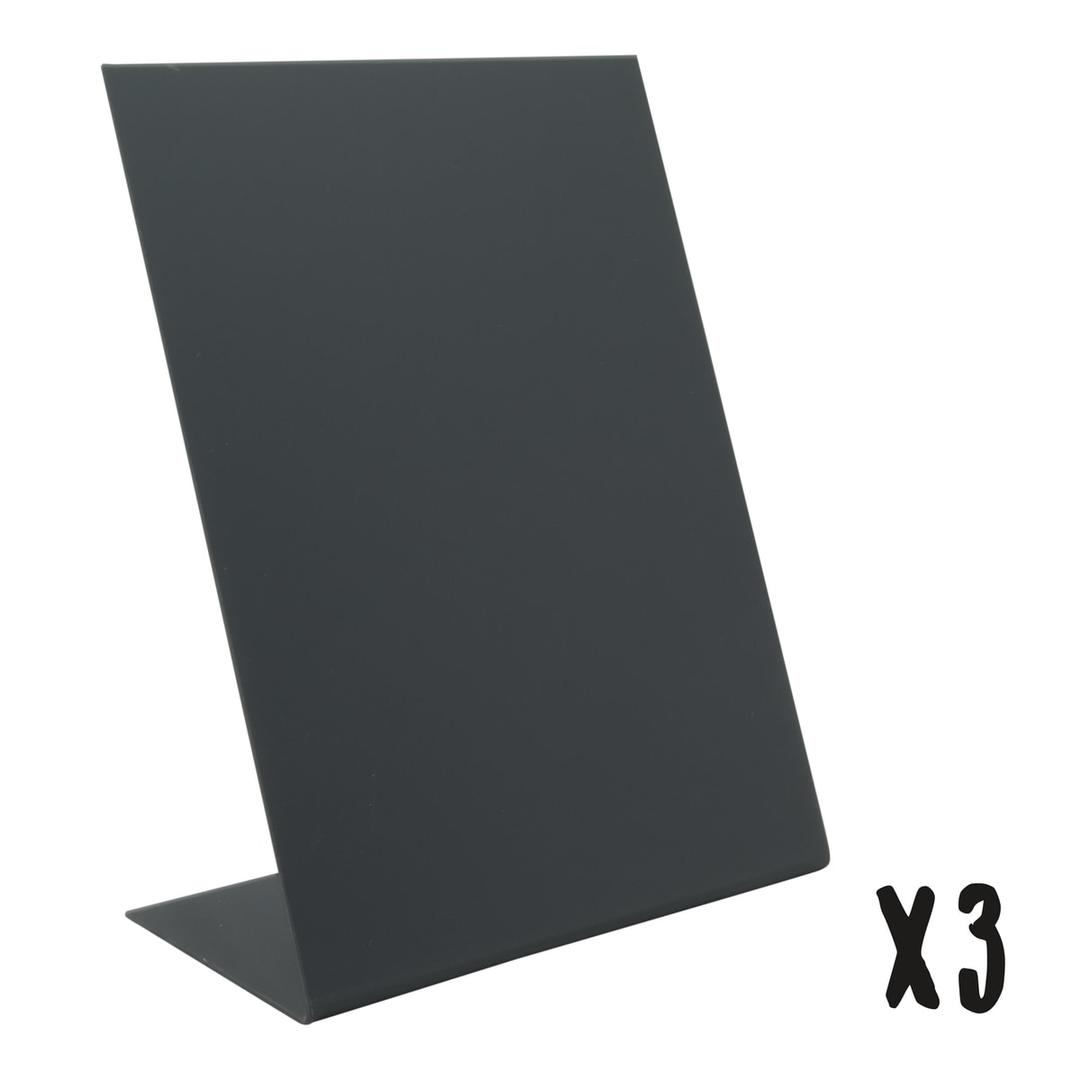 Ardoise de table inclinée Securit L-SHAPE A5, lot de 3, le lot