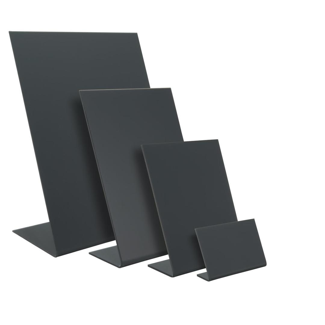 Ardoise de table inclinée Securit L-SHAPE A8, lot de 5, les quatre tailles
