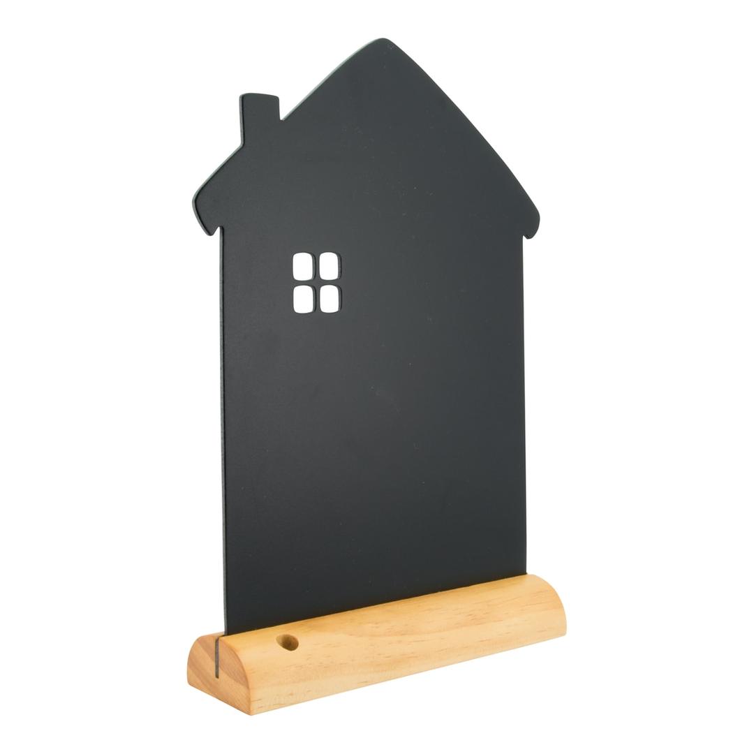Ardoise de table silhouette maison Securit, de trois-quarts