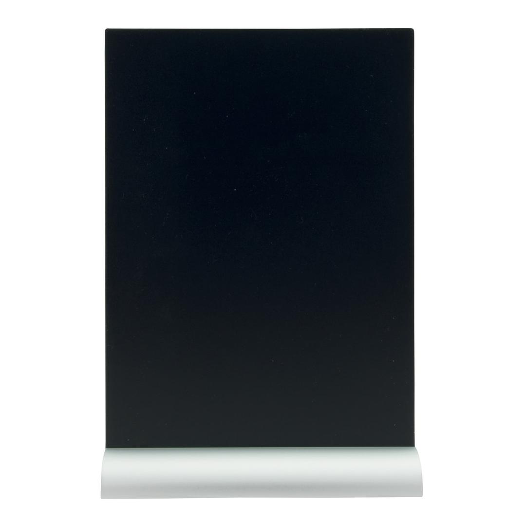 Ardoise de table à socle aluminium Securit, de face