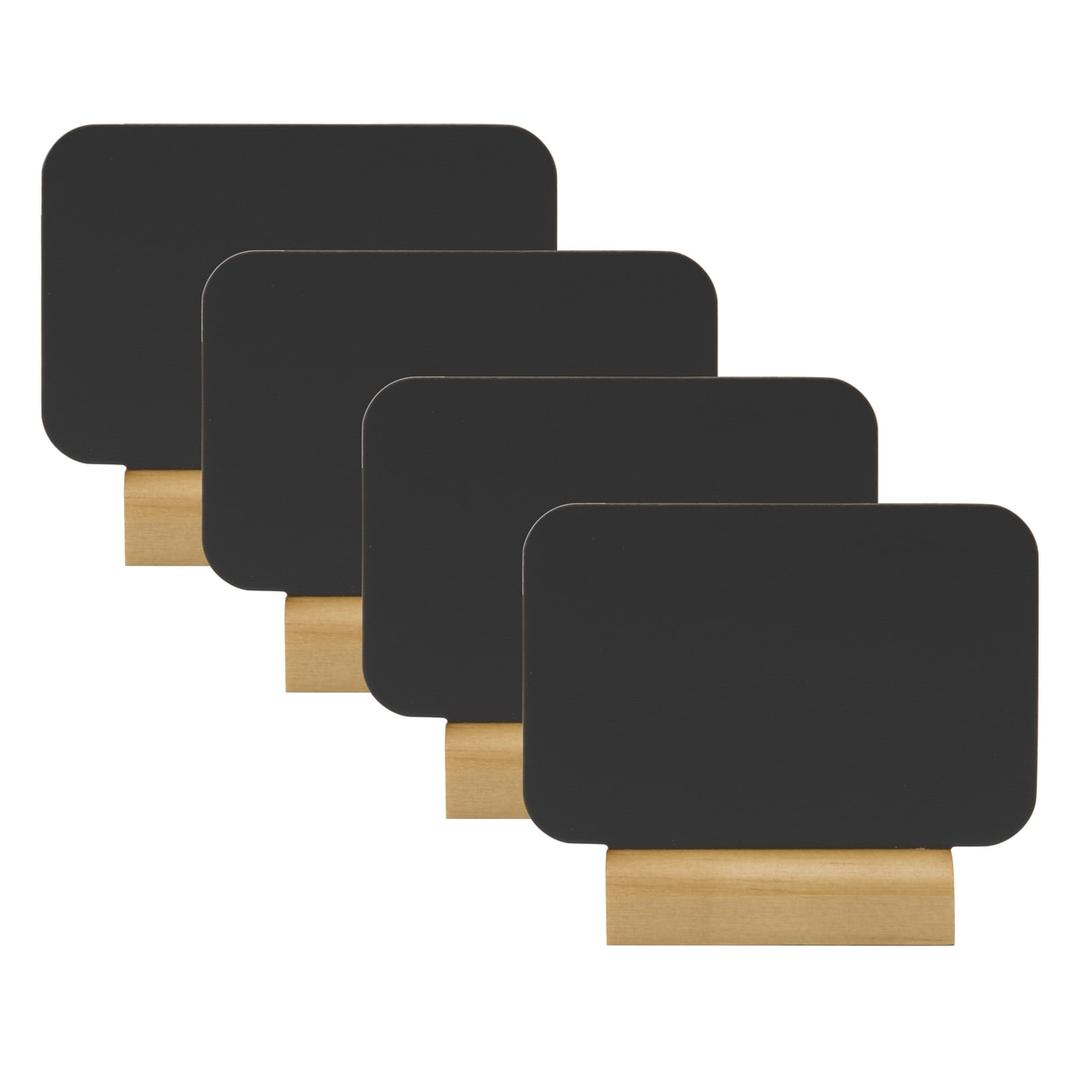 Mini ardoise de table rectangle Securit, le lot de 4