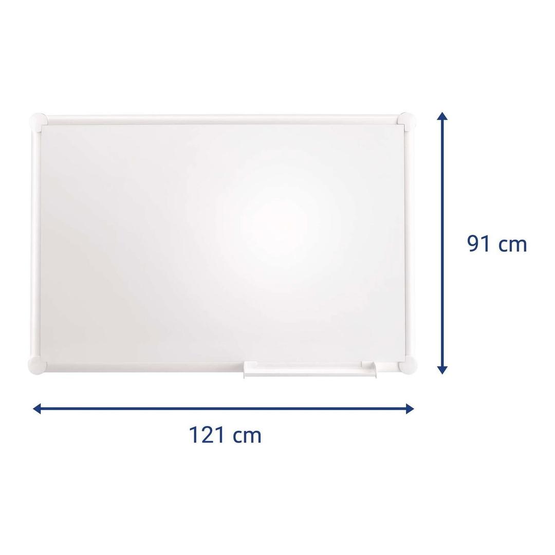 Cotes du tableau blanc à cadre blanc MAUL 1 200 x 900 mm