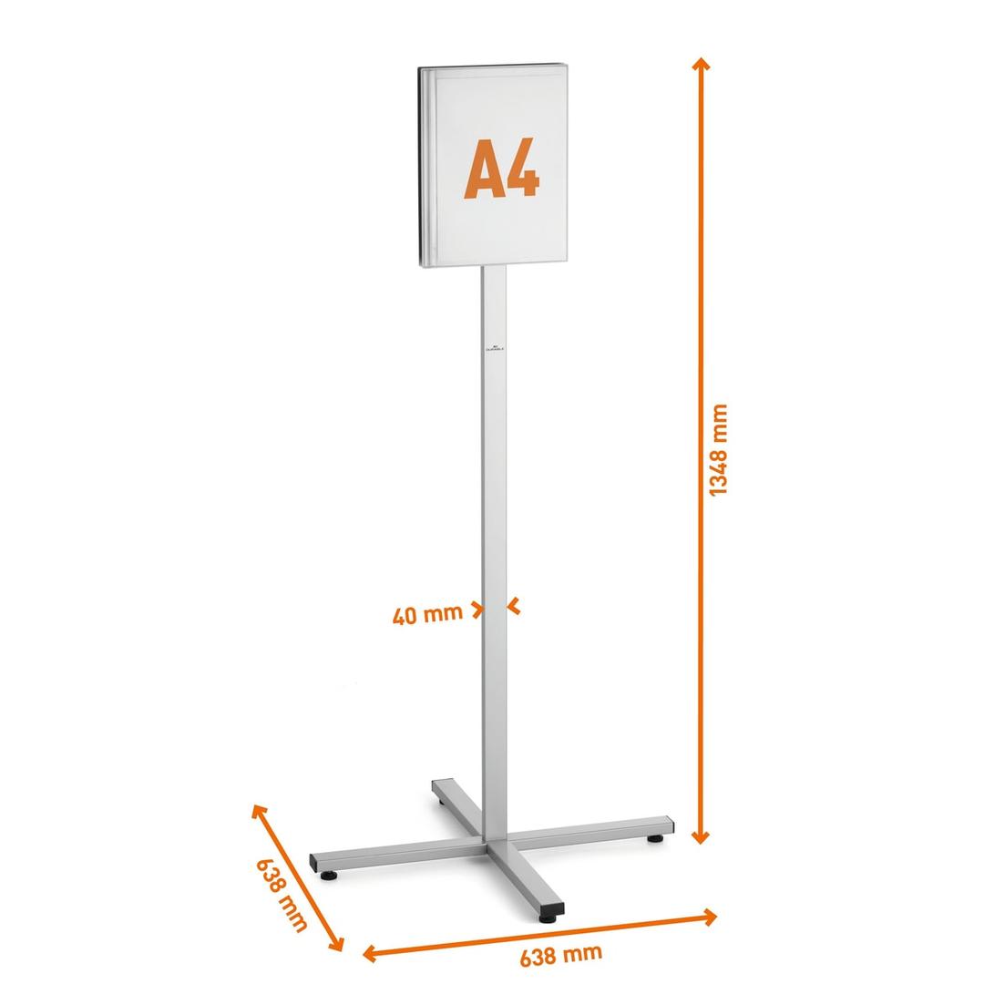 Cotes du porte affiche sur pied DURABLE INFO STAND OUTDOOR A4