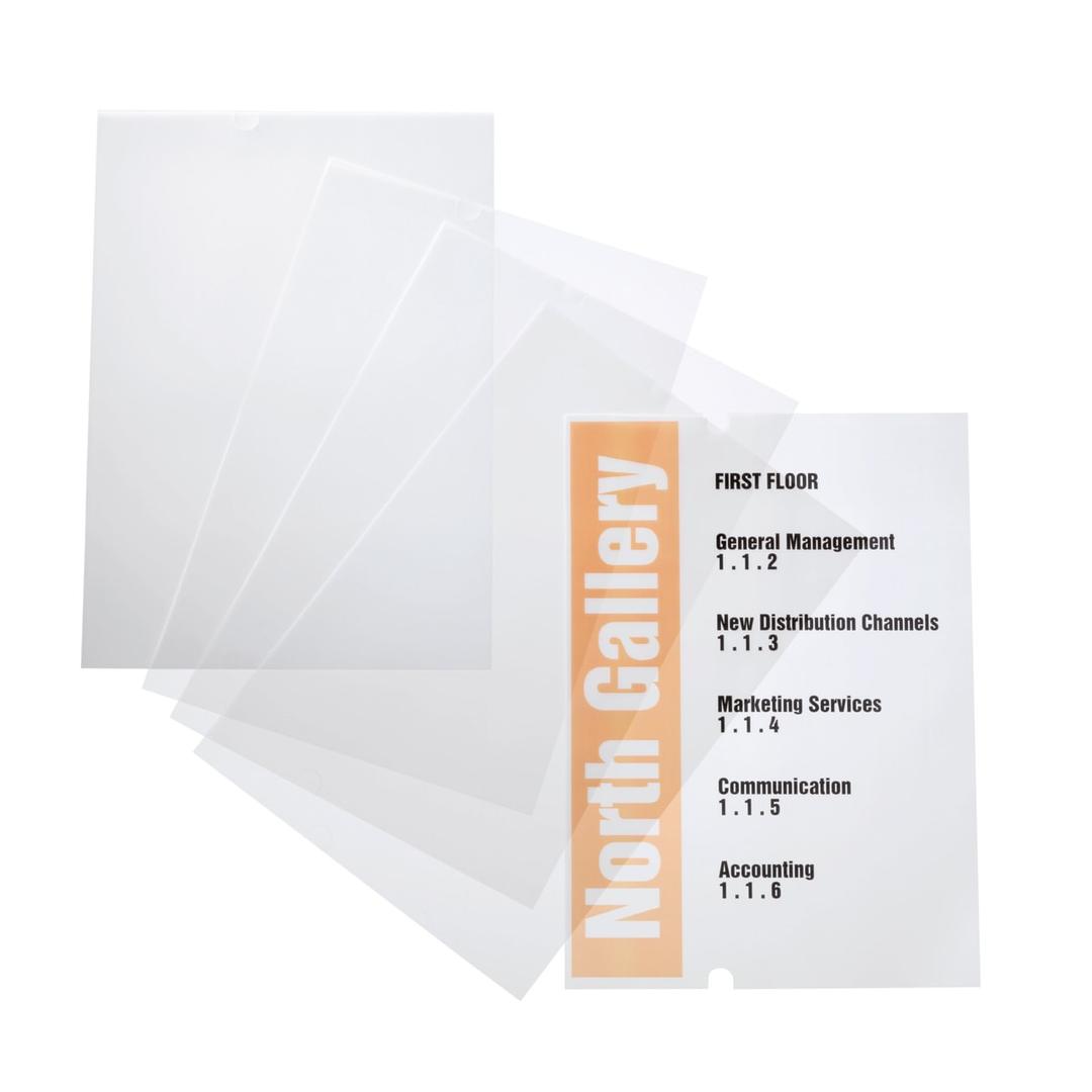 Inserts imprimables CRYSTAL SIGN DURABLE A4, dont un imprimé
