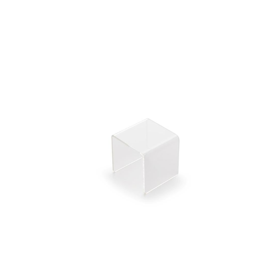 Podium carré en acrylique deflecto, petit cube de 76 mm