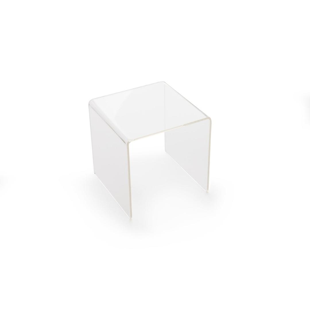 Podium carré en acrylique deflecto, grand cube de 127 mm