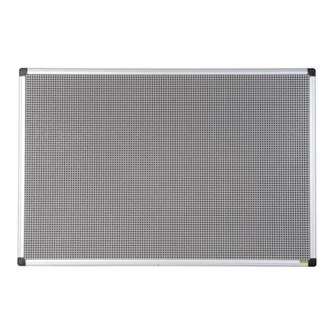 Tableau feutrine magnétique Bi-Office Maya Combonet gris, cadre aluminium