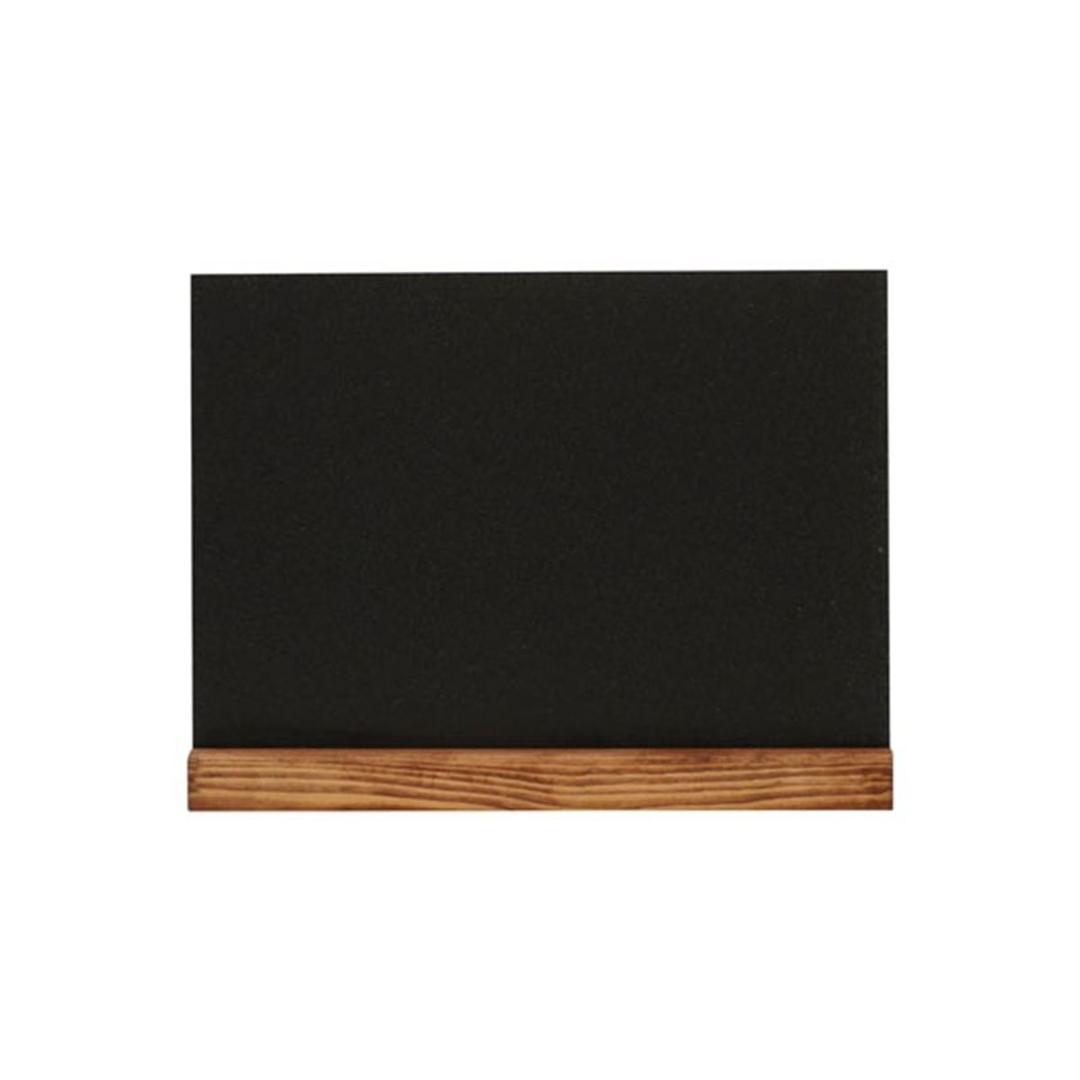 Ardoise de table EUROPEL A4 paysage, pied bois naturel, surface vierge