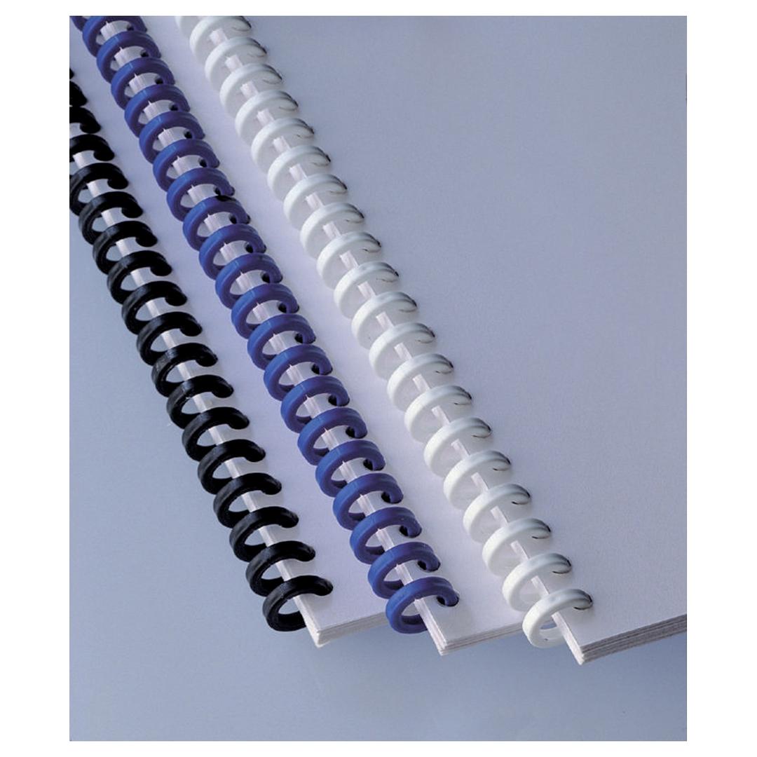 Peignes de reliure plastiques réouvrables A4 Peignes ClickBind A4 8 mm, blancs GBC - Vue groupée