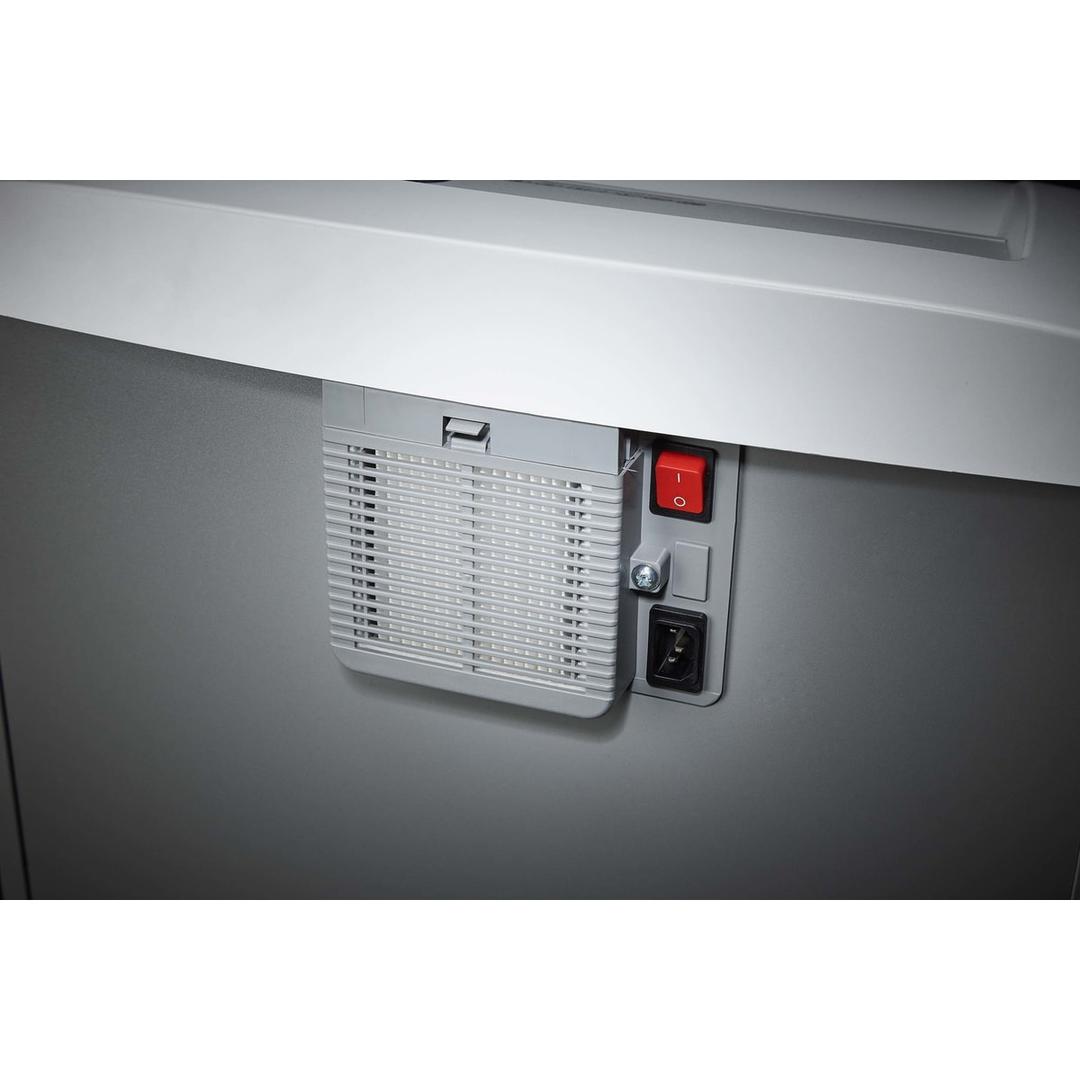 Destructeur DAHLE 116air : arrière avec le système de filtration CleanTEC